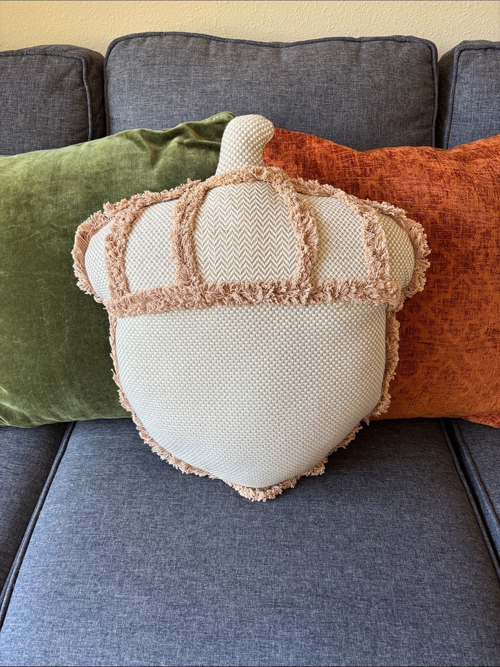 NWT Acorn Harvest & Halloween Accent Pillow Fall Decorative throw (20” x 17”)